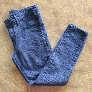 Pilcro damask textured jeggings